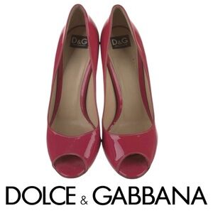 Dolce & Gabbana Fuchsia Peep Toe Heels